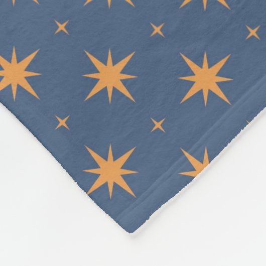 Retro Mitte des Jahrhunderts Modernes Muster Fleecedecke (Ecke)