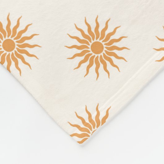 Retro Mitte des Jahrhunderts Modernes Muster Fleecedecke (Ecke)