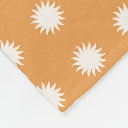 Retro Mitte des Jahrhunderts Modernes Muster Fleecedecke (Ecke)