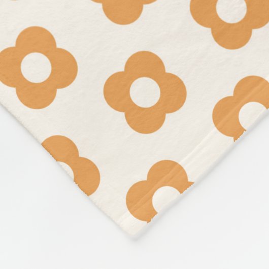 Retro Mitte des Jahrhunderts Modernes Muster Fleecedecke (Ecke)