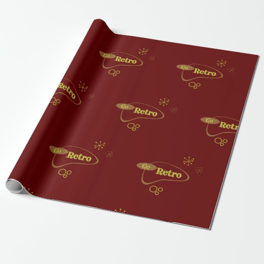 Retro Mitte des Jahrhunderts Modernes Muster Geschenkpapier (Ungerollt)
