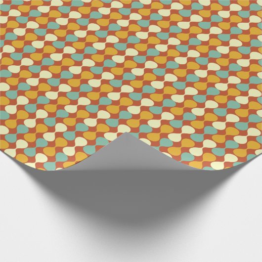 Retro Mitte des Jahrhunderts Modernes Wrapping Pap Geschenkpapier (Ecke)
