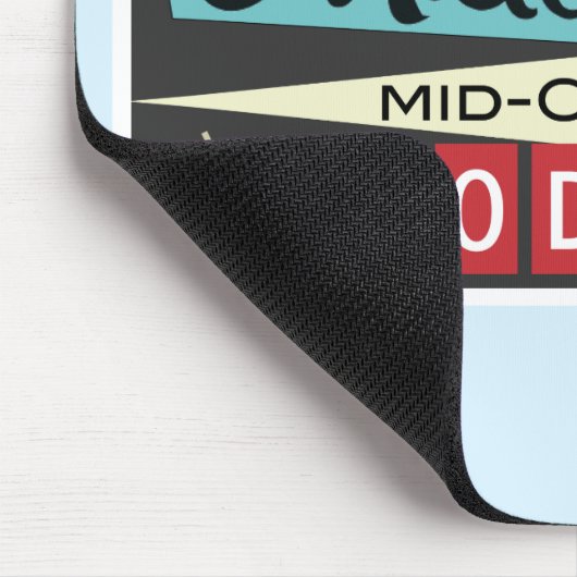 Retro Mitte des Jahrhunderts Mousepad 1958 (Ecke)