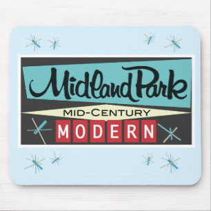 Retro Mitte des Jahrhunderts Mousepad 1958