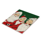 Retro-Mitte-des-Jahrhunderts Santa-Familie – Kitsc Fliese (Seite)