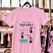 Retro Mitte des Jahrhunderts Schwarze Katzen Vinta T-Shirt