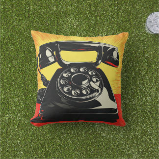Retro Mitte des Jahrhunderts Telefone Pop Art Desi Kissen