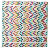 Retro Mitte- des Jahrhundertsart-Zickzack Fliese (Vorderseite)