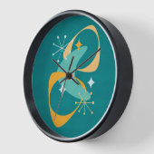 Retro Mitte Jahrhundert Atomic Space Age 20 Aquama Uhr (Winkel)