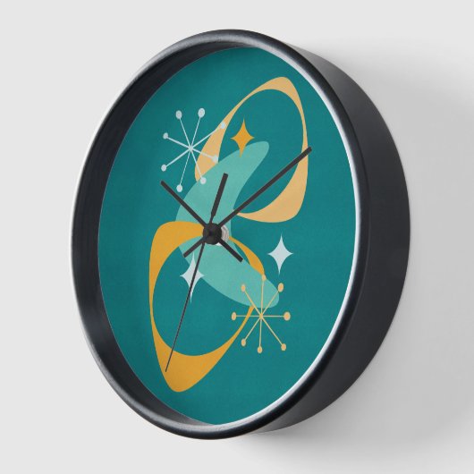 Retro Mitte Jahrhundert Atomic Space Age 20 Aquama Uhr (Winkel)