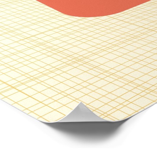 Retro Mitte Jahrhundert Atomzeitalter Abstrakte Ku Poster (Ecke)