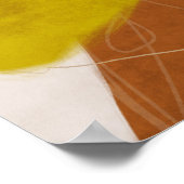 Retro Mitte Jahrhundert Braun und Blau Moderne Abs Poster (Ecke)