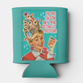 Retro Mitte Jahrhundert Erreichbarkeit Weihnachts- Dosenkühler (Rückseite)