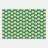 Retro Mitte Jahrhundert Grün & Rot Weihnachten Geschenkpapier Set (Vorderseite 2)