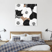 Retro Mitte Jahrhundert Moderne Blume Leinwanddruck (Insitu (Schlafzimmer))