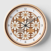 Retro Mitte Jahrhundert Moderne Blume Uhr (Vorderseite)