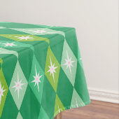 Retro Mitte Jahrhundert Moderne grüne Diamanten We Tischdecke (Beispiel)