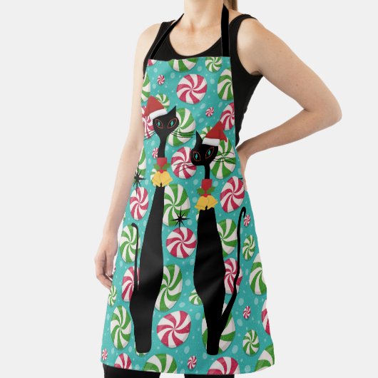 Retro Mitte Jahrhundert Moderne Katzen Weihnachtsc Schürze (InSitu)