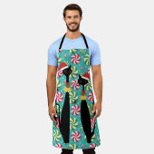 Retro Mitte Jahrhundert Moderne Katzen Weihnachtsc Schürze (Getragen)