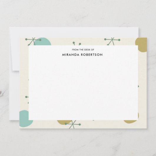 Retro Mitte Jahrhundert Moderne Mitteilungskarten (Vorderseite)