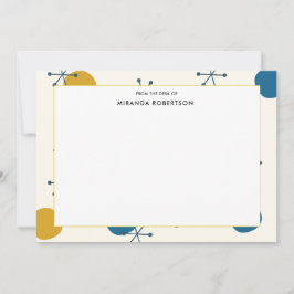 Retro Mitte Jahrhundert Moderne Mitteilungskarten