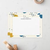 Retro Mitte Jahrhundert Moderne Mitteilungskarten (Vorderseite/Rückseite Beispiel)