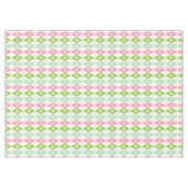 Retro Mitte Jahrhundert Moderne rosa & grüne Diama Tischdecke (Vorderseite (Horizontal))
