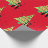 Retro Mitte Jahrhundert Moderner Cooler Katzenweih Geschenkpapier (Ecke)