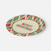 Retro Mitte Jahrhundert Moderner Niedlicher 50er F Pappteller (Schrägansicht)