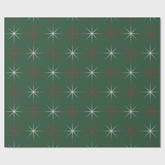 Retro Mitte Jahrhundert Moderner Urlaub 50er 60er  Geschenkpapier (Flach)