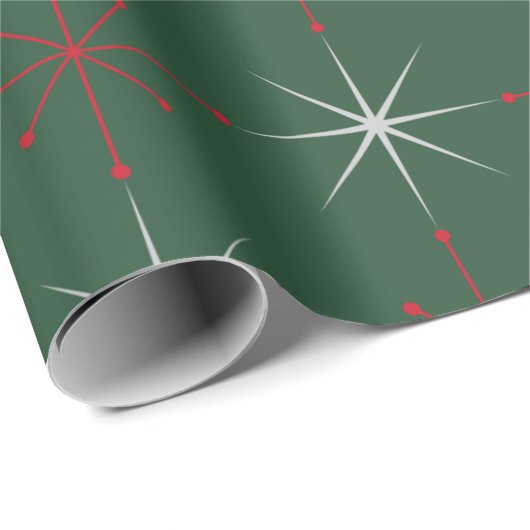 Retro Mitte Jahrhundert Moderner Urlaub 50er 60er  Geschenkpapier (Rolleneckpunkt)