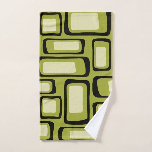 Retro Mitte Jahrhundert Modernes Abstrakt Badhandtuch Set (Handtuch)