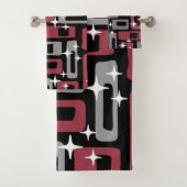 Retro Mitte Jahrhundert Modernes Abstrakt Badhandtuch Set (Insitu)