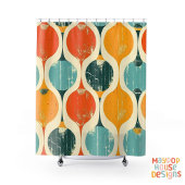Retro Mitte Jahrhundert Modernes Abstrakt Duschvorhang