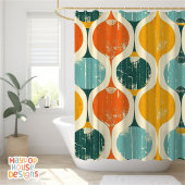 Retro Mitte Jahrhundert Modernes Abstrakt Duschvorhang