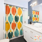 Retro Mitte Jahrhundert Modernes Abstrakt Duschvorhang