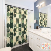 Retro Mitte Jahrhundert Modernes Abstrakt Duschvorhang