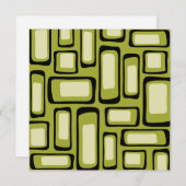 Retro Mitte Jahrhundert Modernes Abstrakt Einladung (Vorne/Hinten)