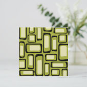 Retro Mitte Jahrhundert Modernes Abstrakt Einladung (Stehend Vorderseite)