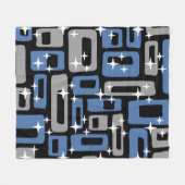 Retro Mitte Jahrhundert Modernes Abstrakt Fleecedecke (Vorderseite (Horizontal))
