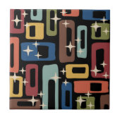 Retro Mitte Jahrhundert Modernes Abstrakt Fliese (Vorderseite)