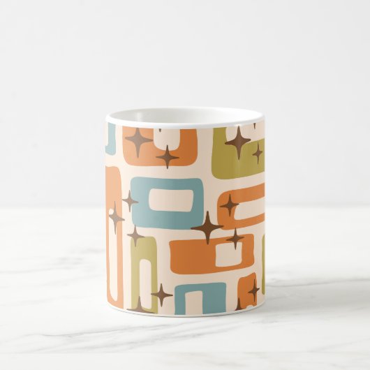 Retro Mitte Jahrhundert Modernes Abstrakt Kaffeetasse (Mittel)