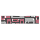 Retro Mitte Jahrhundert Modernes Abstrakt Kurzer Tischläufer (Horizontal)