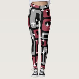 Retro Mitte Jahrhundert Modernes Abstrakt Leggings