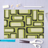 Retro Mitte Jahrhundert Modernes Abstrakt Seidenpapier (Handwerk)