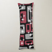 Retro Mitte Jahrhundert Modernes Abstrakt Seitenschläferkissen (Rückseite (Vertikal))