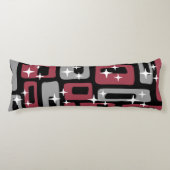 Retro Mitte Jahrhundert Modernes Abstrakt Seitenschläferkissen (Vorderseite)