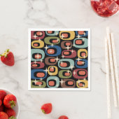 Retro Mitte Jahrhundert Modernes Abstrakt Serviette (Beispiel)