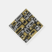 Retro Mitte Jahrhundert Modernes Abstrakt Serviette (Ecke)