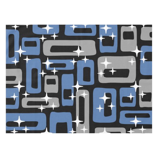 Retro Mitte Jahrhundert Modernes Abstrakt Tischdecke (Vorderseite (Horizontal))